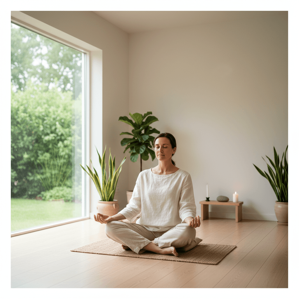 Individual engaged in personal development and wellness